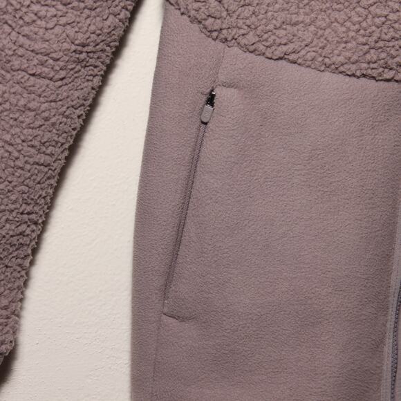 Fila Gray Sherpa Fleece Hoodie Jacket Size Small - Picture 4 of 10